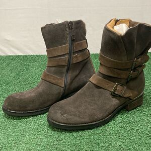 New Alberto Fermani Italian Suede Moto Booties women’s size 5.5-6 (OKPM-07-076)